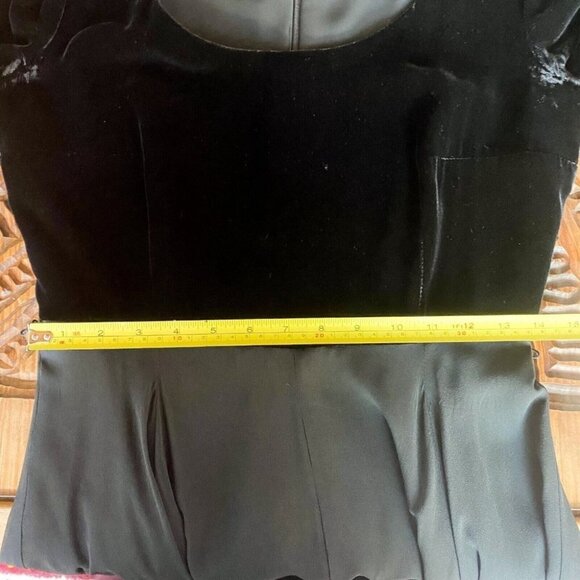 Vintage Sunny Choi All Silk Velvet Chiffon Cocktail Midi Dress S - Picture 12 of 12